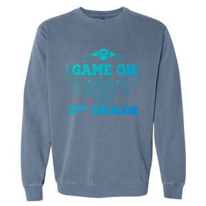 Game On 3Rd Grade Cool Back To School Gamers Gift Garment-Dyed Sweatshirt