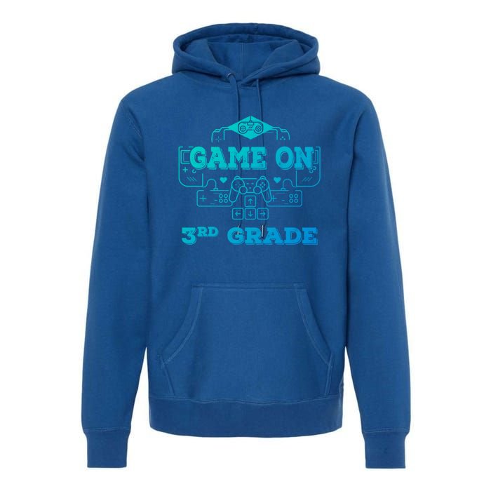 Game On 3Rd Grade Cool Back To School Gamers Gift Premium Hoodie