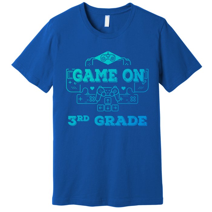 Game On 3Rd Grade Cool Back To School Gamers Gift Premium T-Shirt