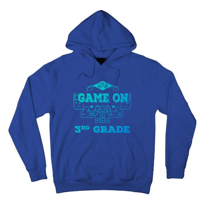 Game On 3Rd Grade Cool Back To School Gamers Gift Tall Hoodie