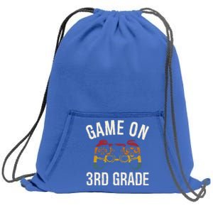 Game On 3Rd Grade Funny Back To School First Day Of Sc Cool Gift Sweatshirt Cinch Pack Bag