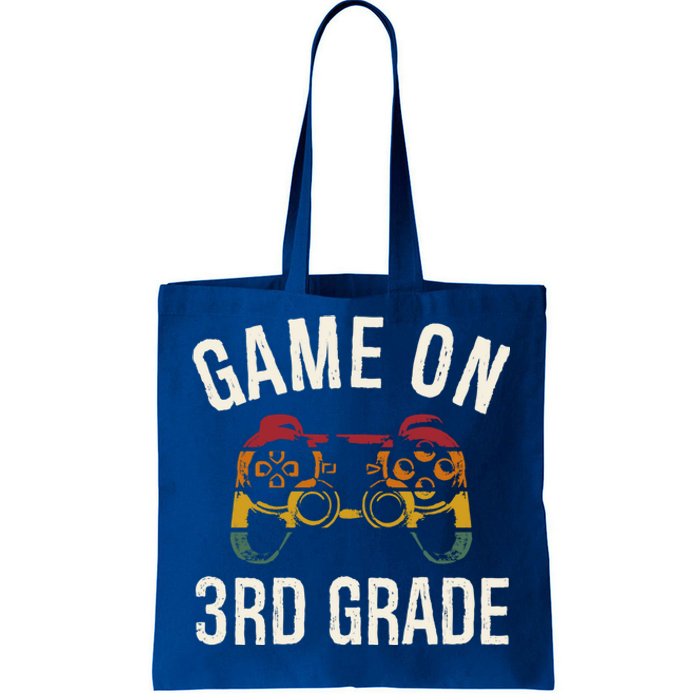 Game On 3Rd Grade Funny Back To School First Day Of Sc Cool Gift Tote Bag