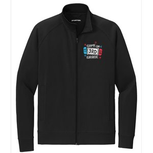 Game On 3Rd Grade Gift Third Grade Back To School Gift Stretch Full-Zip Cadet Jacket