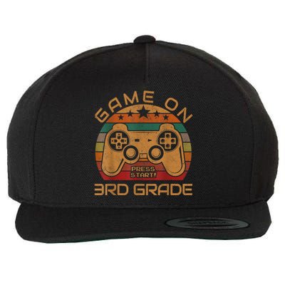 Game On 3rd Grade First Day Gamer Gift Back To School Wool Snapback Cap