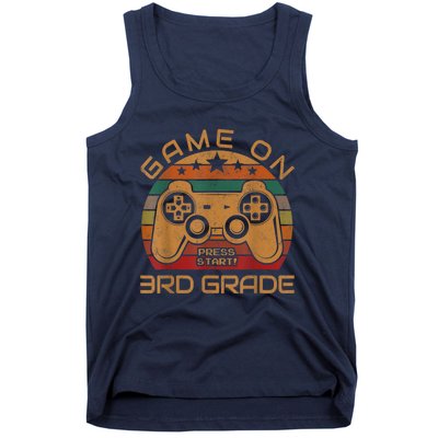 Game On 3rd Grade First Day Gamer Gift Back To School Tank Top