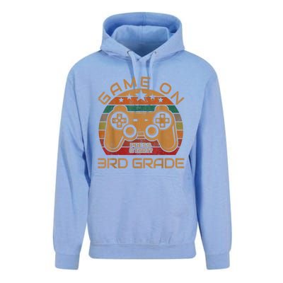 Game On 3rd Grade First Day Gamer Gift Back To School Unisex Surf Hoodie