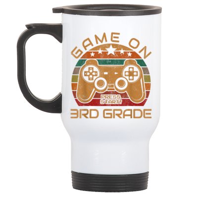 Game On 3rd Grade First Day Gamer Gift Back To School Stainless Steel Travel Mug