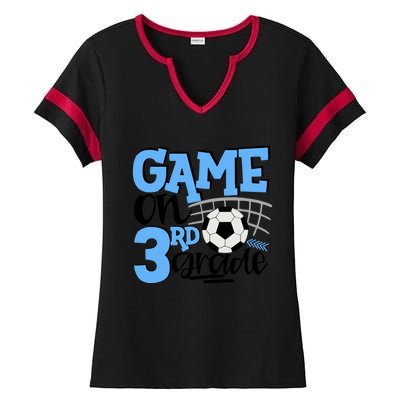 Games On 3Rd Grade Soccer Third Grade Back To School Great Gift Ladies Halftime Notch Neck Tee