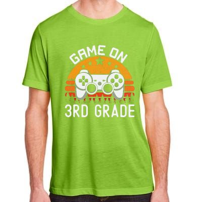 Game On 3rd Grade Back To School Third Grade Gamer Adult ChromaSoft Performance T-Shirt