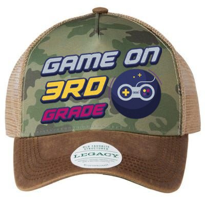 Game On 3Rd Grade Back To School Gift Gamer Student Meaningful Gift Legacy Tie Dye Trucker Hat