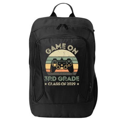 Game On 3Rd Grade Class Of 2029 Back To School Cute Gift Cool Gift City Backpack