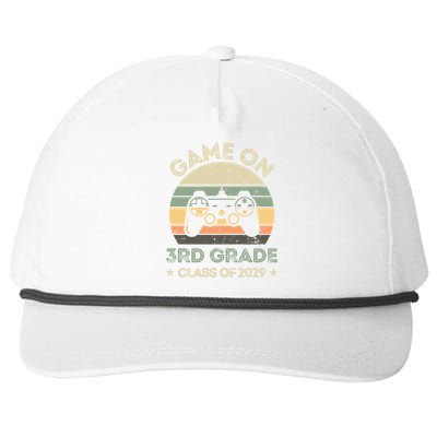 Game On 3Rd Grade Class Of 2029 Back To School Cute Gift Cool Gift Snapback Five-Panel Rope Hat