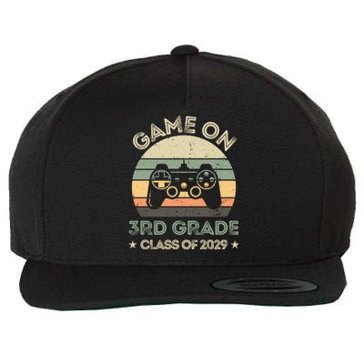 Game On 3Rd Grade Class Of 2029 Back To School Cute Gift Cool Gift Wool Snapback Cap