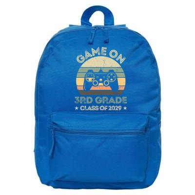 Game On 3Rd Grade Class Of 2029 Back To School Cute Gift Cool Gift 16 in Basic Backpack