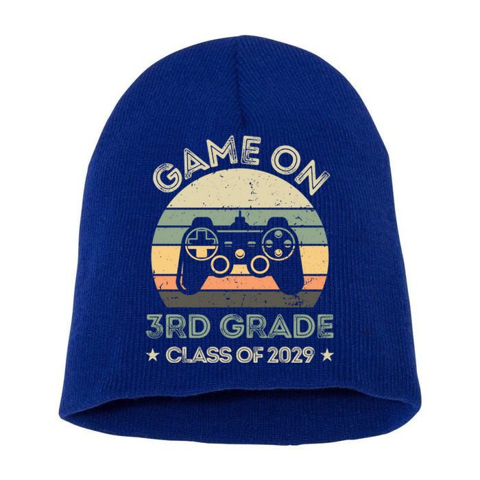 Game On 3Rd Grade Class Of 2029 Back To School Cute Gift Cool Gift Short Acrylic Beanie