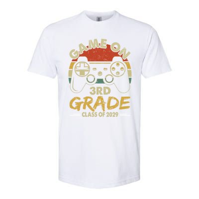 Game On 3Rd Grade Gamer Class Of 2029 Vintaged Fun S Gift Softstyle® CVC T-Shirt