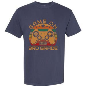 Game On 3rd Grade First Day Gamer Gift Back to School Garment-Dyed Heavyweight T-Shirt