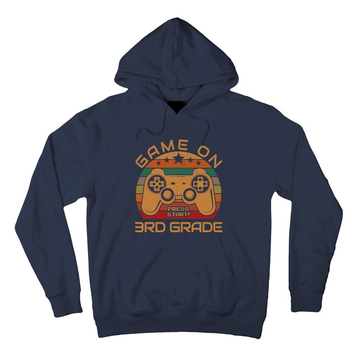 Game On 3rd Grade First Day Gamer Gift Back to School Hoodie