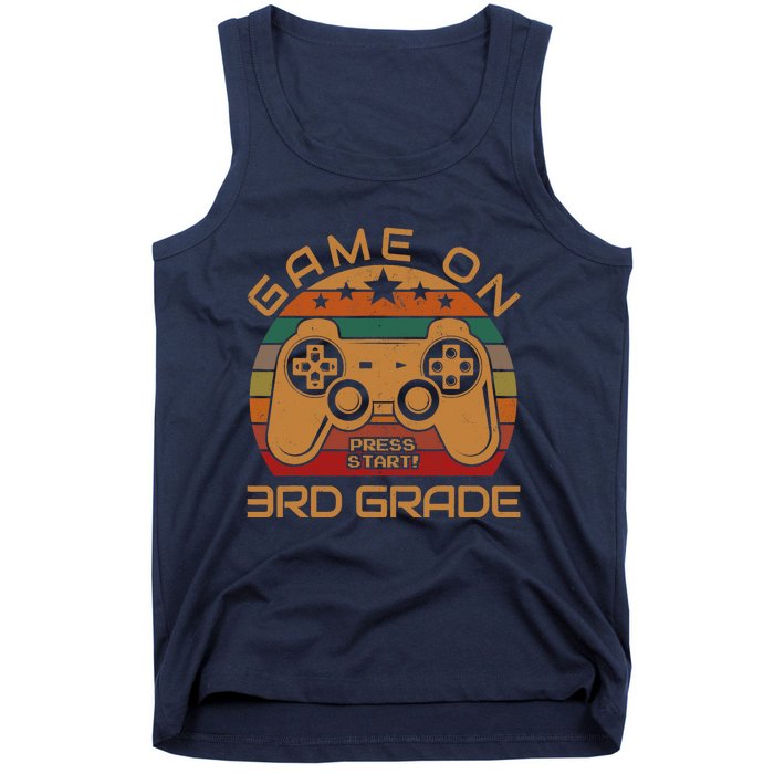 Game On 3rd Grade First Day Gamer Gift Back to School Tank Top