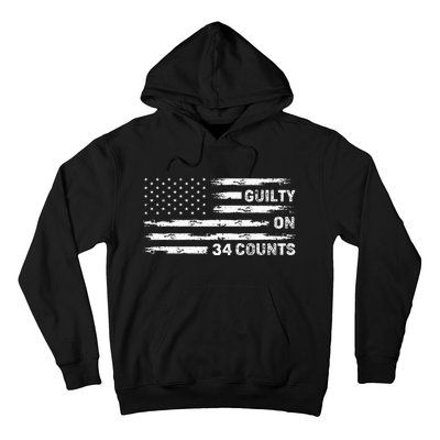 Guilty On 34 Counts Retro American Hoodie