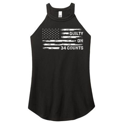 Guilty On 34 Counts Retro American Women’s Perfect Tri Rocker Tank