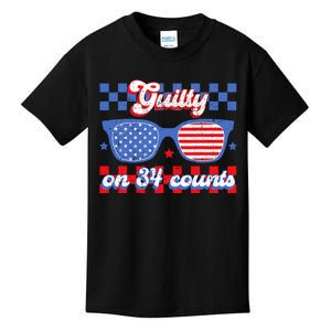 Guilty On 34 Counts 34 Out Of 34 45 Guilty On 34 Kids T-Shirt