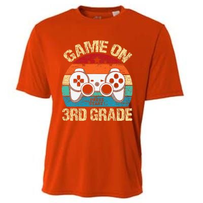 Game On 3rd Grade Back To School 3rd Grade Level Unlocked Cooling Performance Crew T-Shirt