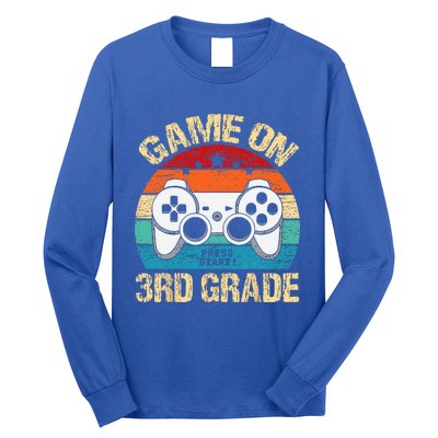 Game On 3rd Grade Back To School 3rd Grade Level Unlocked Long Sleeve Shirt