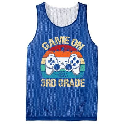 Game On 3rd Grade Back To School 3rd Grade Level Unlocked Mesh Reversible Basketball Jersey Tank