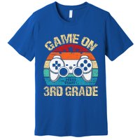 Game On 3rd Grade Back To School 3rd Grade Level Unlocked Premium T-Shirt