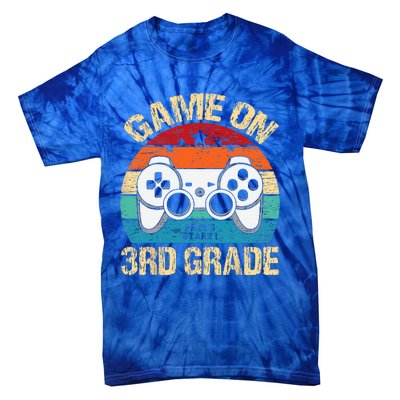 Game On 3rd Grade Back To School 3rd Grade Level Unlocked Tie-Dye T-Shirt