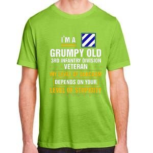 Grumpy Old 3rd Infantry Division Veteran Father Day Adult ChromaSoft Performance T-Shirt