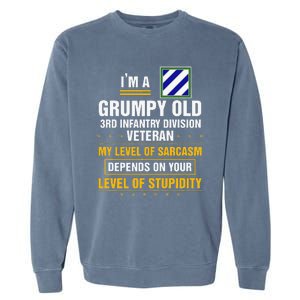 Grumpy Old 3rd Infantry Division Veteran Father Day Garment-Dyed Sweatshirt