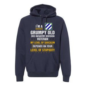 Grumpy Old 3rd Infantry Division Veteran Father Day Premium Hoodie