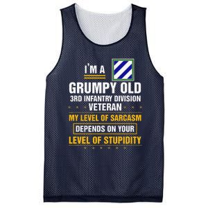 Grumpy Old 3rd Infantry Division Veteran Father Day Mesh Reversible Basketball Jersey Tank