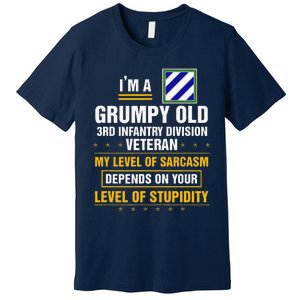 Grumpy Old 3rd Infantry Division Veteran Father Day Premium T-Shirt