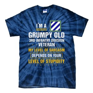 Grumpy Old 3rd Infantry Division Veteran Father Day Tie-Dye T-Shirt