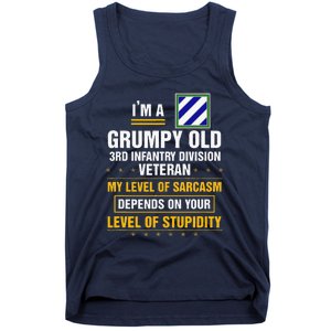 Grumpy Old 3rd Infantry Division Veteran Father Day Tank Top