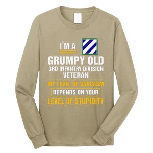 Grumpy Old 3rd Infantry Division Veteran Father Day Long Sleeve Shirt