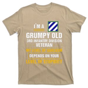 Grumpy Old 3rd Infantry Division Veteran Father Day T-Shirt