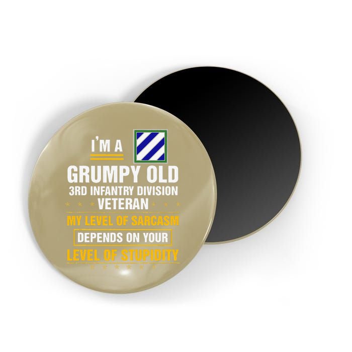 Grumpy Old 3rd Infantry Division Veteran Father Day Magnet