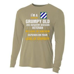 Grumpy Old 3rd Infantry Division Veteran Father Day Cooling Performance Long Sleeve Crew