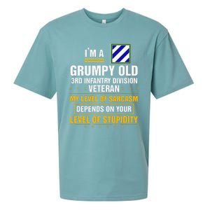 Grumpy Old 3rd Infantry Division Veteran Father Day Sueded Cloud Jersey T-Shirt