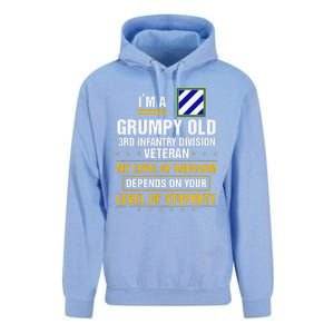 Grumpy Old 3rd Infantry Division Veteran Father Day Unisex Surf Hoodie