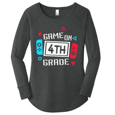 Game On 4th Grade Fourth Grade Back To School Women's Perfect Tri Tunic Long Sleeve Shirt