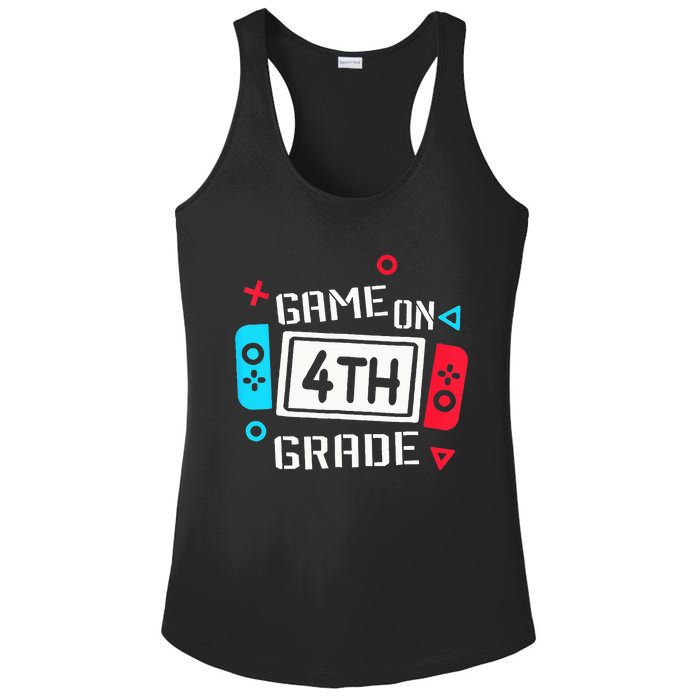 Game On 4th Grade Fourth Grade Back To School Ladies PosiCharge Competitor Racerback Tank