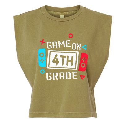 Game On 4th Grade Fourth Grade Back To School Garment-Dyed Women's Muscle Tee