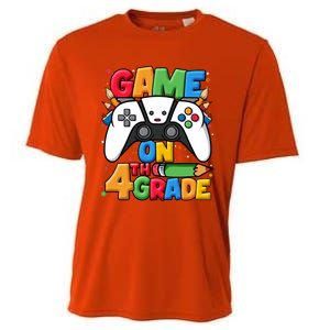 Game On 4Th Grade Back To School Fourth Grade Level Unlocked Gift Cooling Performance Crew T-Shirt