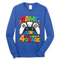 Game On 4Th Grade Back To School Fourth Grade Level Unlocked Gift Long Sleeve Shirt