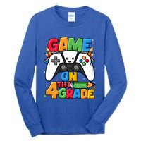 Game On 4Th Grade Back To School Fourth Grade Level Unlocked Gift Tall Long Sleeve T-Shirt